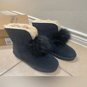 BearPaw Libby Fur PomPom Boots